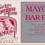 Best Little Whorehouse in Texas Premiere - Mayor BBQ - front - 1982